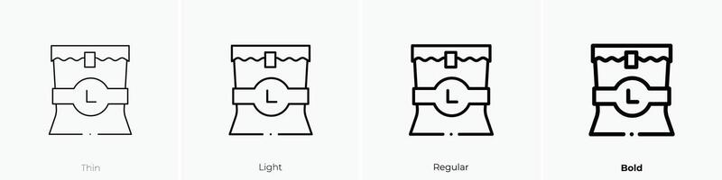 lunch zak icoon. dun, licht, regelmatig en stoutmoedig stijl ontwerp geïsoleerd Aan wit achtergrond vector