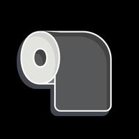 icoon toilet papier. verwant naar hygiëne symbool. glanzend stijl. gemakkelijk ontwerp illustratie vector