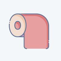 icoon toilet papier. verwant naar hygiëne symbool. tekening stijl. gemakkelijk ontwerp illustratie vector