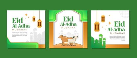 eid al adha sociaal media berichten sjabloon vector