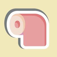 sticker toilet papier. verwant naar hygiëne symbool. gemakkelijk ontwerp illustratie vector