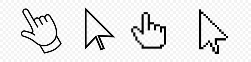 Klik cursor icoon. computer muis wijzer pijl vector