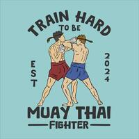 Muay Thais logo t overhemd ontwerp vector