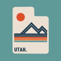 Utah berg sticker perfect voor afdrukken, kleding, enz vector