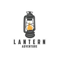 lantaarn logo ontwerp straat lamp oud klassiek wijnoogst minimalistische illustratie sjabloon vector