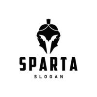 spartaans logo, silhouet krijger ridder soldaat Grieks, gemakkelijk minimalistische elegant Product merk ontwerp vector