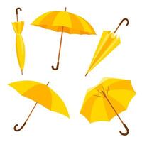 geel paraplu reeks vector