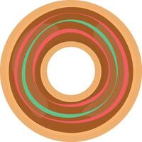 zoet donuts illustratie. heerlijk tussendoortje. met chocola, Macha, en roze geglazuurd tussendoortje Aan wit achtergrond. vector