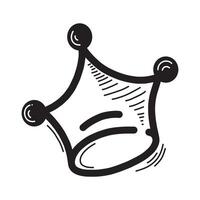 kroon logo graffiti icoon. zwart elementen geïsoleerd Aan wit achtergrond. vector