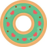 zoet donuts illustratie. heerlijk tussendoortje. met chocola, Macha, en roze geglazuurd tussendoortje Aan wit achtergrond. vector