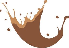 chocola plons in tekenfilm stijl. druppeltje chocola. illustratie Aan wit achtergrond vector