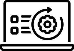 zwart lijn icoon voor configuratie vector