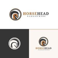 paard hoofd logo ontwerp . paard illustratie logo concept vector