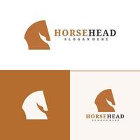 paard hoofd logo ontwerp . paard illustratie logo concept vector