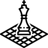 zwart lijn icoon voor schaak vector