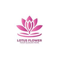 de lotus bloem logo ontwerp vector