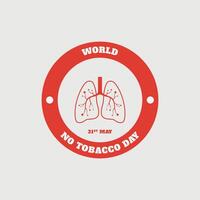 wereld Nee tabak dag 31e mei vector