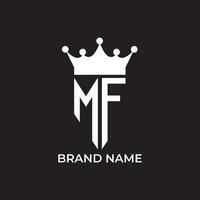 mf alfabet en kroon logo voor bedrijf vector