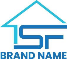 isf eerste brief huis logo ontwerp vector