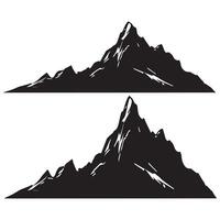 berg silhouet vlak illustratie. vector
