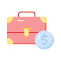 een goed ontworpen icoon van geld tas, icoon van dollar in bewerkbare stijl vector