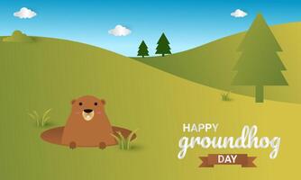 gelukkig groundhog dag, perfect voor achtergronden, affiches, dekt, achtergronden, en meer vector