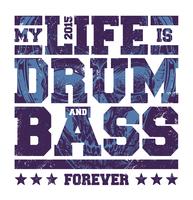 Drum &amp; Bass-typografie vector