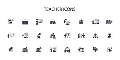 leraar icoon instellen..bewerkbaar slag.lineair stijl teken voor gebruik web ontwerp, logo.symbool illustratie. vector