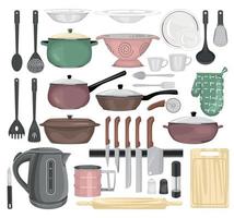 keuken apparatuur icon set vector