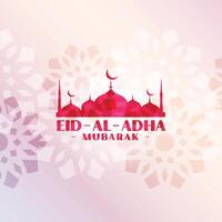 mooi eid al adha decoratief moskee achtergrond vector