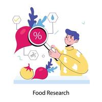 modieus voedsel Onderzoek vector