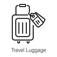 modieus reizen bagage vector