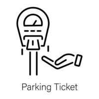 modieus parkeren ticket vector