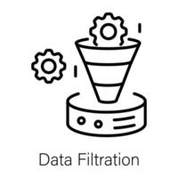 modieus gegevens filtratie vector