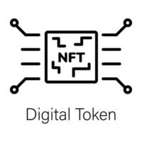 modieus digitaal token vector