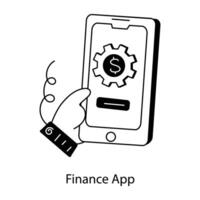 modieus financiën app vector