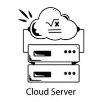 trendy cloudserver vector