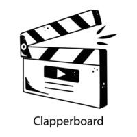 trendy clapperboard-concepten vector