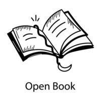 trendy open boek vector