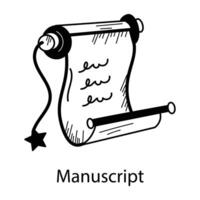 modieus manuscript concepten vector