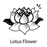 modieus lotus bloem vector