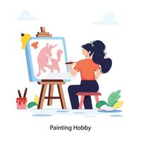 modieus schilderij hobby vector