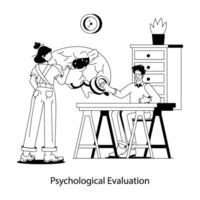 modieus psychologisch evaluatie vector