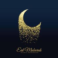 eid festival maan gemaakt met glitters vector