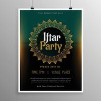 moslim iftar partij viering uitnodiging sjabloon vector