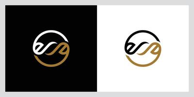 eerste ee, e abstract logo ontwerp sjabloon - ee icoon vector