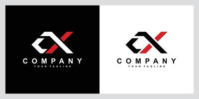 cx brief eerste logo ontwerp sjabloon vector