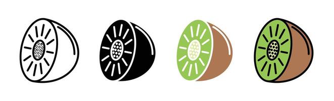 kiwi icoon reeks vector