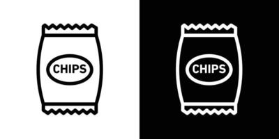 chips icoon reeks vector