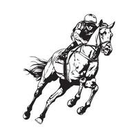 paard racing ontwerp kunst, pictogrammen, en grafiek vector